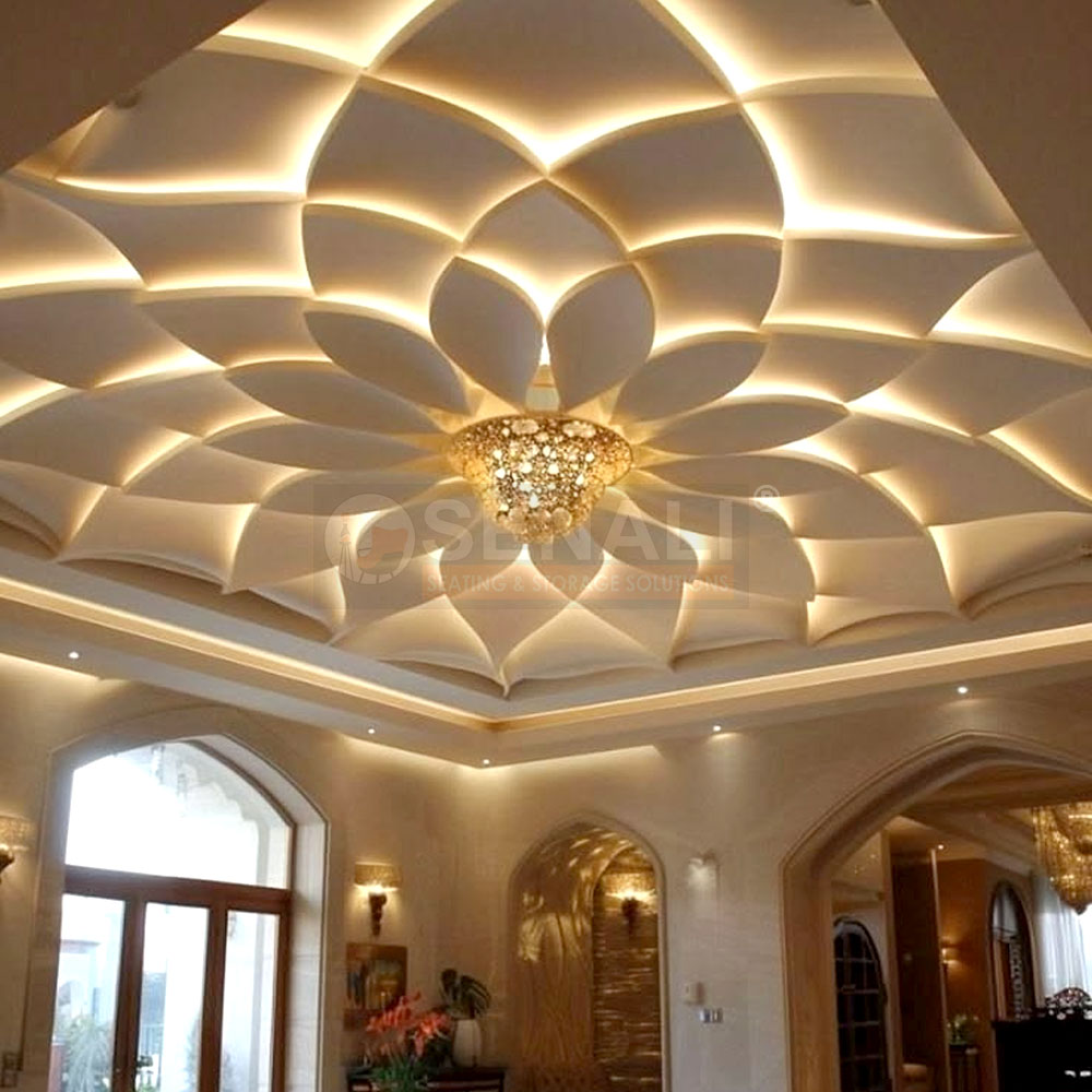 Custom POP false ceiling installation built for modern office meeting spaces in Chennai