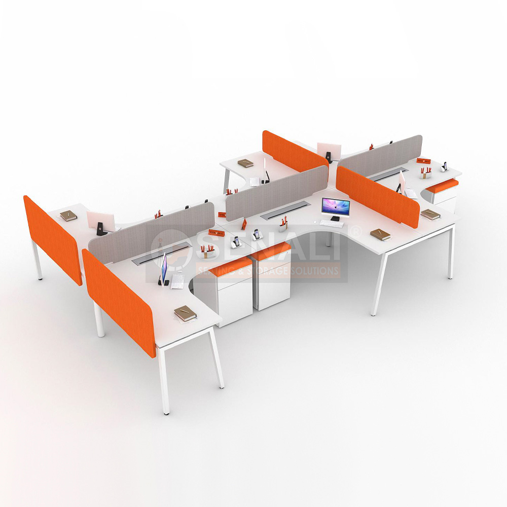 Corner L-Shaped Computer Desk for IT Offices