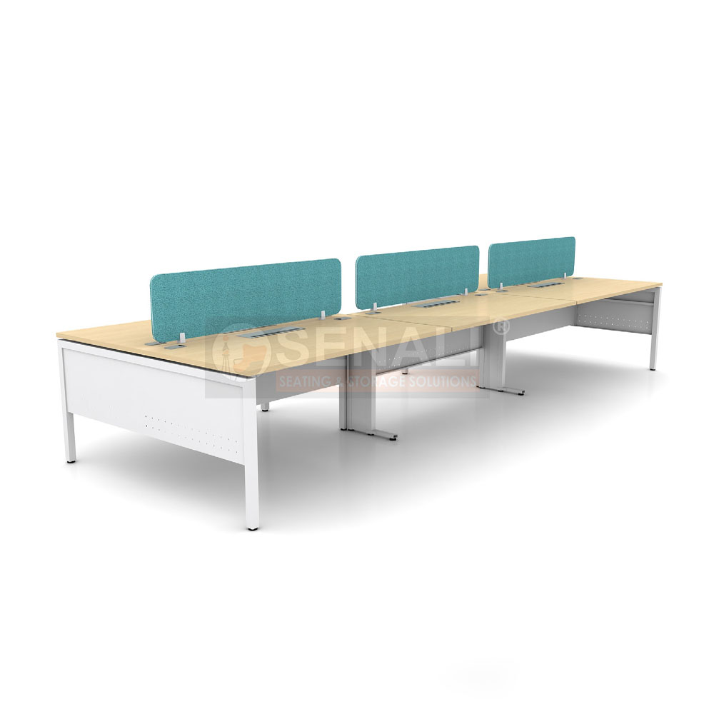 4-Seater Dual Facing Linear Hybrid Workstation