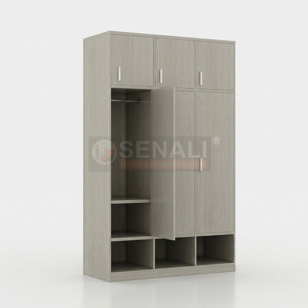 Executive wooden swing door cabinet for office storage