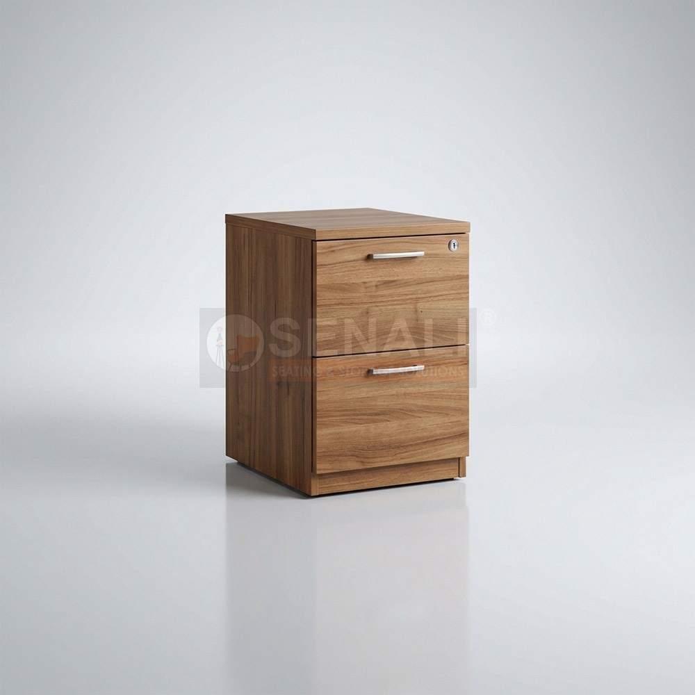 Lockable office wooden pedestal for confidential documents