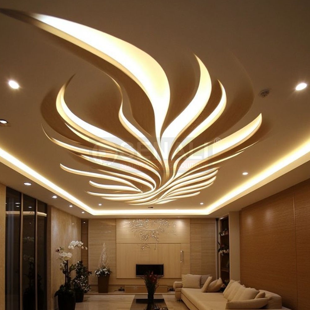 Custom Boardroom False Ceiling with Perimeter Cove Lighting