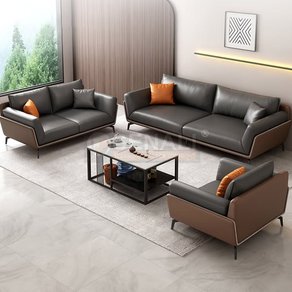 Executive 3-Seater Leatherette Office Sofa in Chennai