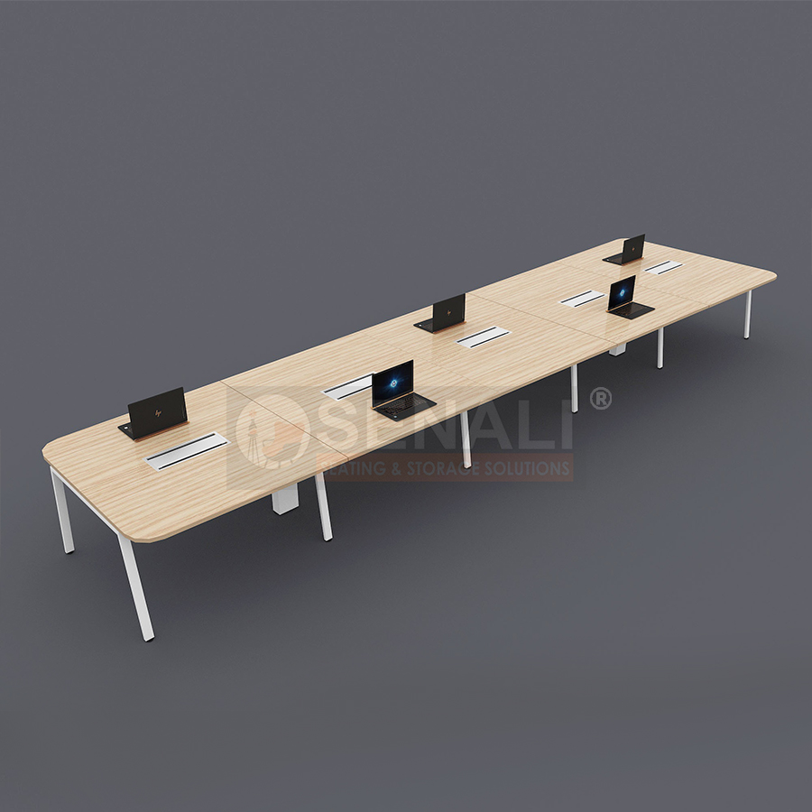 Modular reconfigurable meeting table system