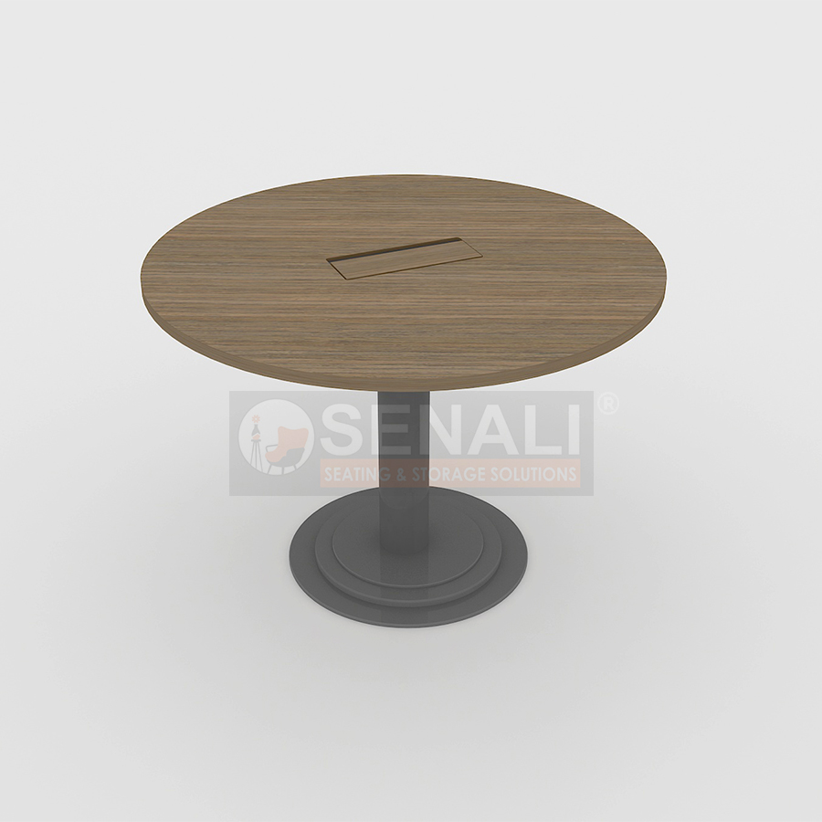 Large 12-seater conference meeting table with dual popup modules